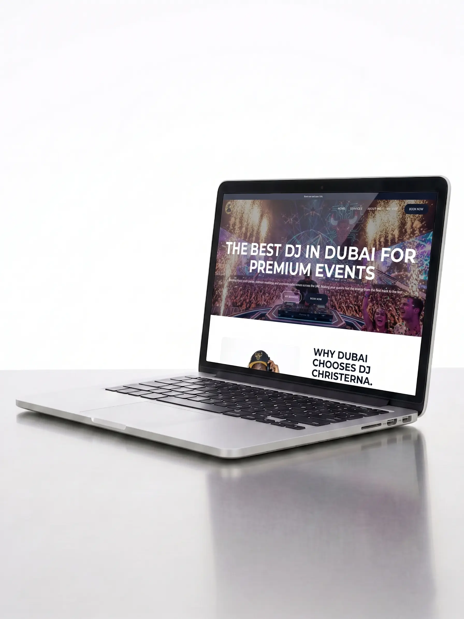 Automated event booking website layout
