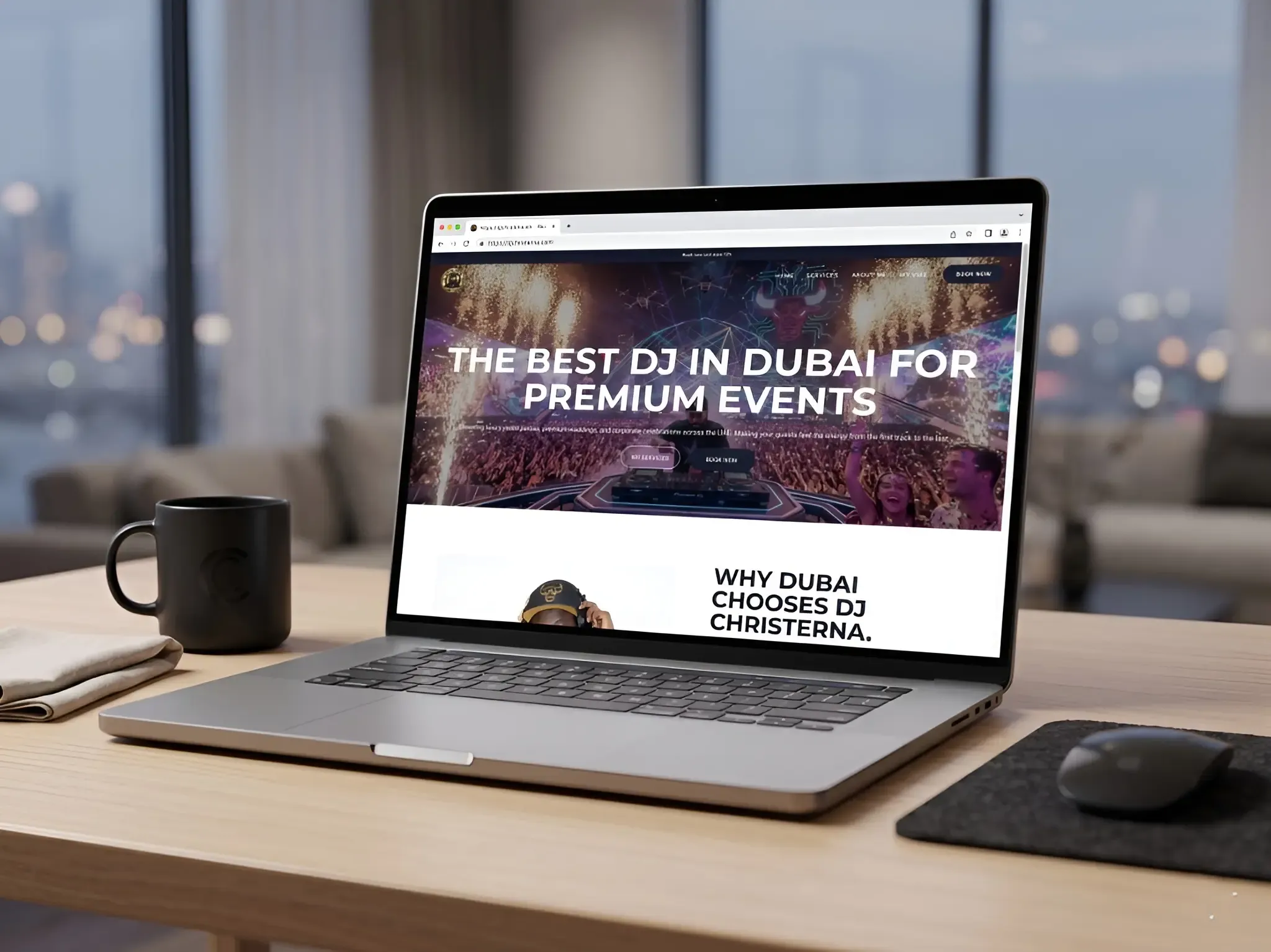 DJ Christerna Custom Website Design Dubai