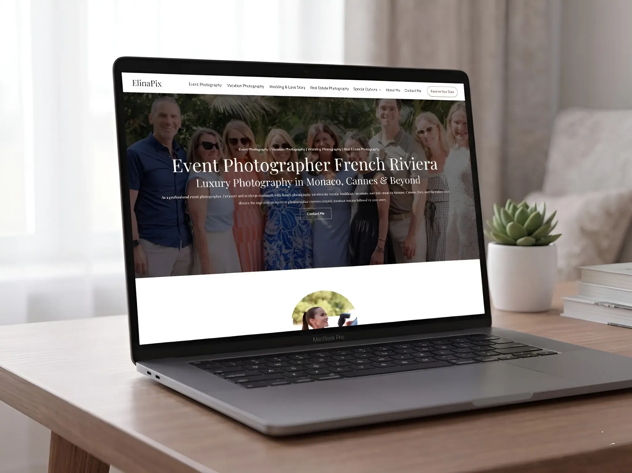 ElinaPix Custom Photography Website Interface